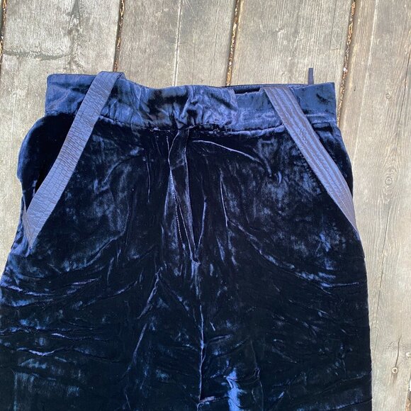 Vintage 90s Valentino Miss V Velour Silk Velvet Designer Pants Size 10 - Picture 6 of 12